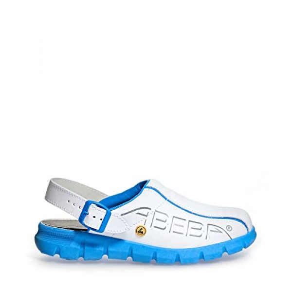 Abeba Herren Sicherheitsschuhe Weiß/Blau Dynamic Clogs
